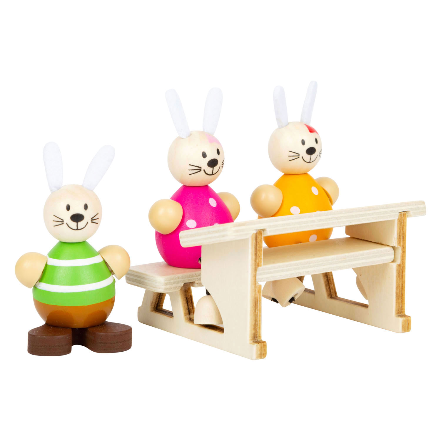 Small Foot – Puppenhaus aus Holz, Kaninchen, Schule, Klassenzimmer, Spielset