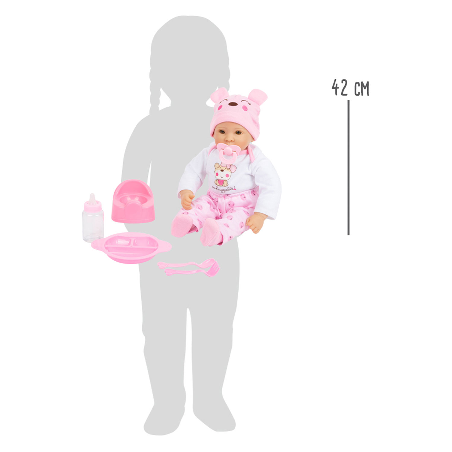 Small Foot - Baby Doll Marie avec accessoires, 7dlg.