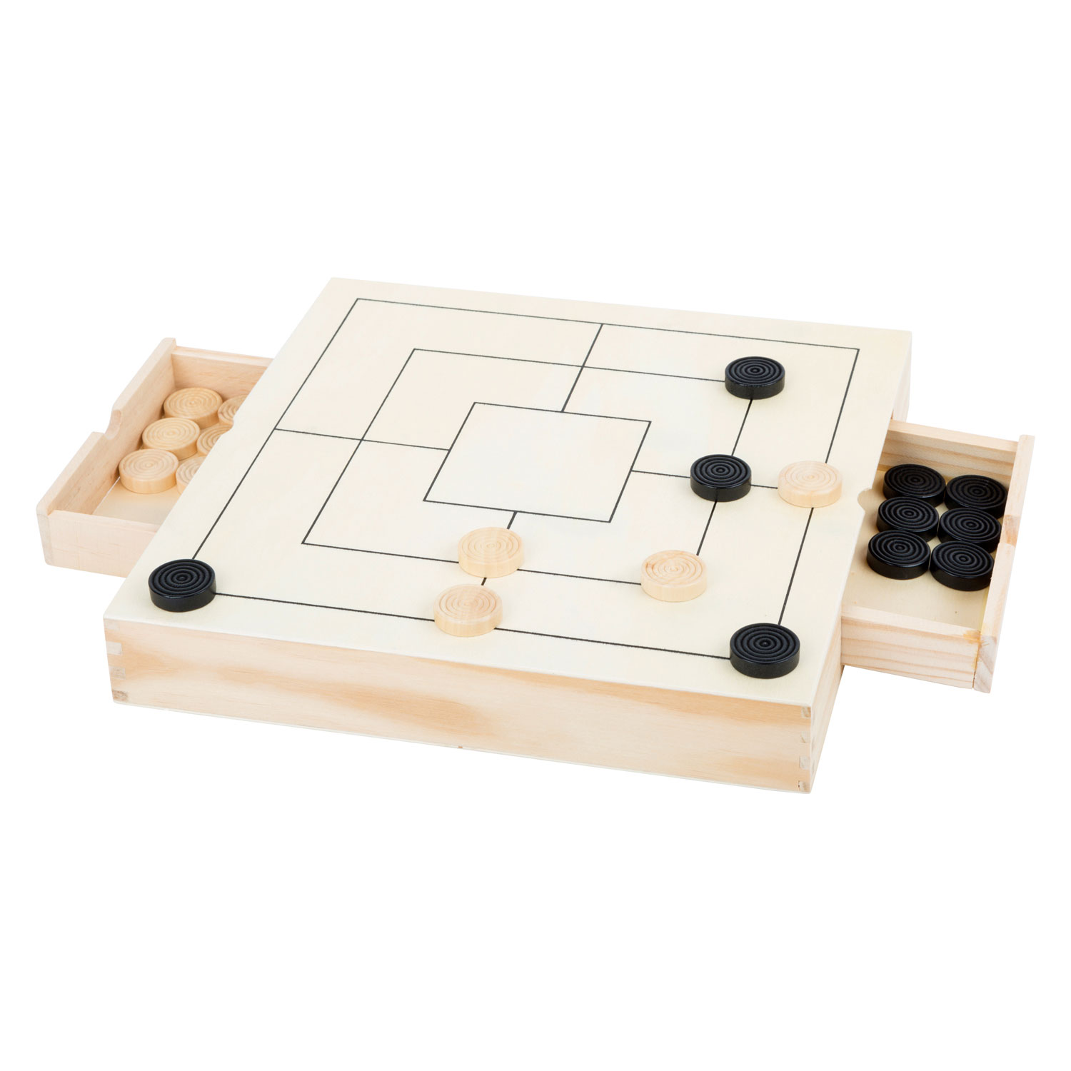 Small Foot - Spielbox 3in1 Schach-Dame-Mühlenspiel
