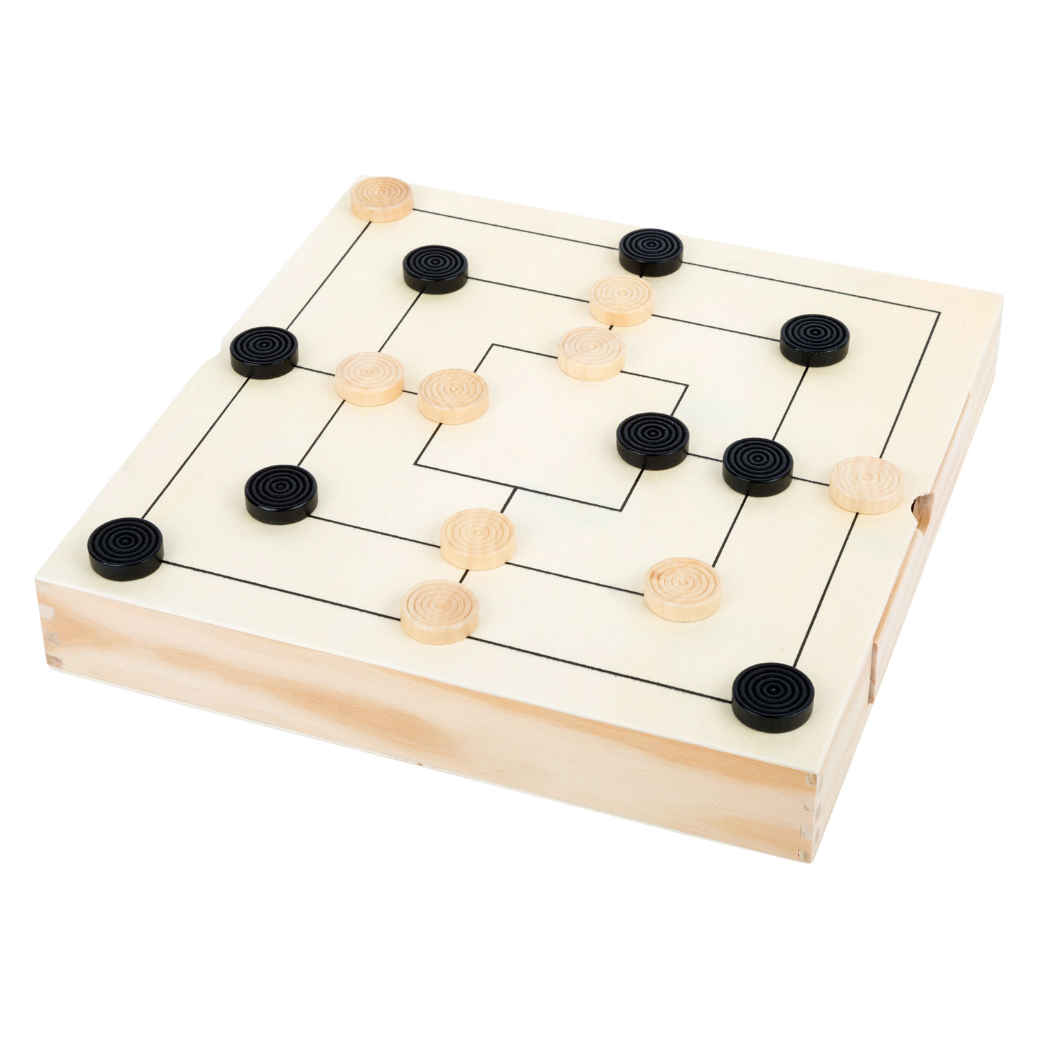 Small Foot - Spielbox 3in1 Schach-Dame-Mühlenspiel