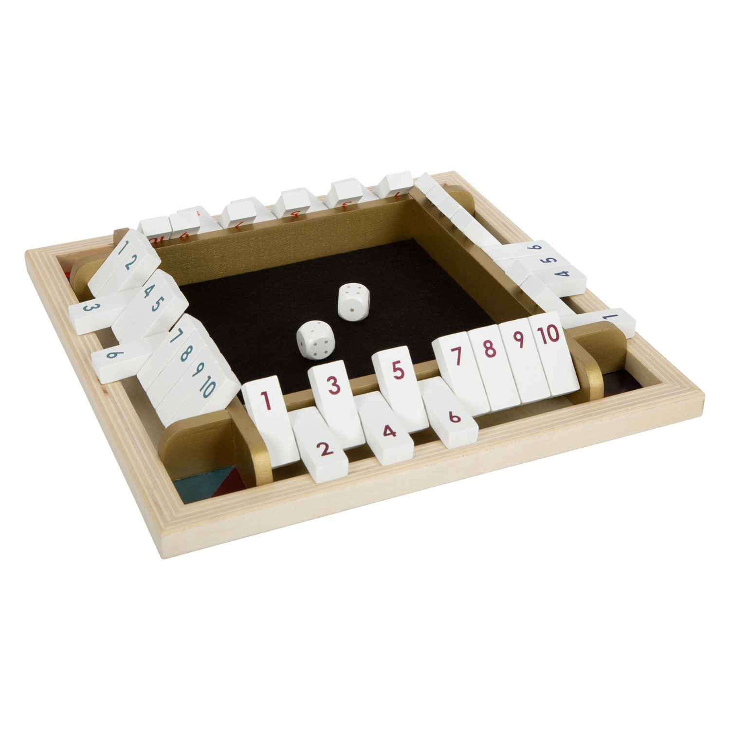 Small Foot Weiblespiele Shut The Box - Gioco In Legno Per Bambini 36+ Mesi - Dimensioni 25,5x18x3 Cm - Classico Gioco Di Dadi E Numeri