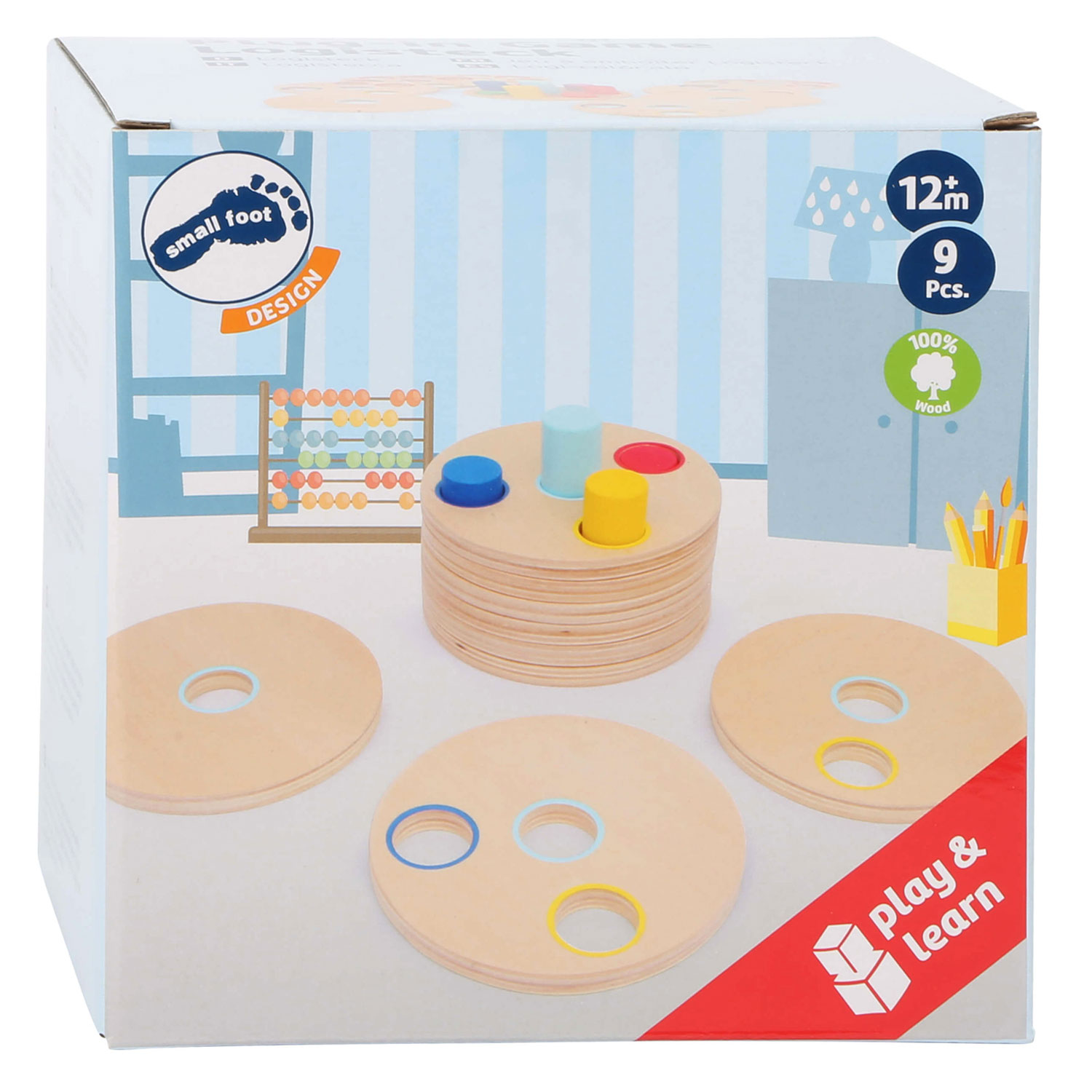 Small Foot - Holz-Stapelspiel Logisteck Educational, 9dlg.