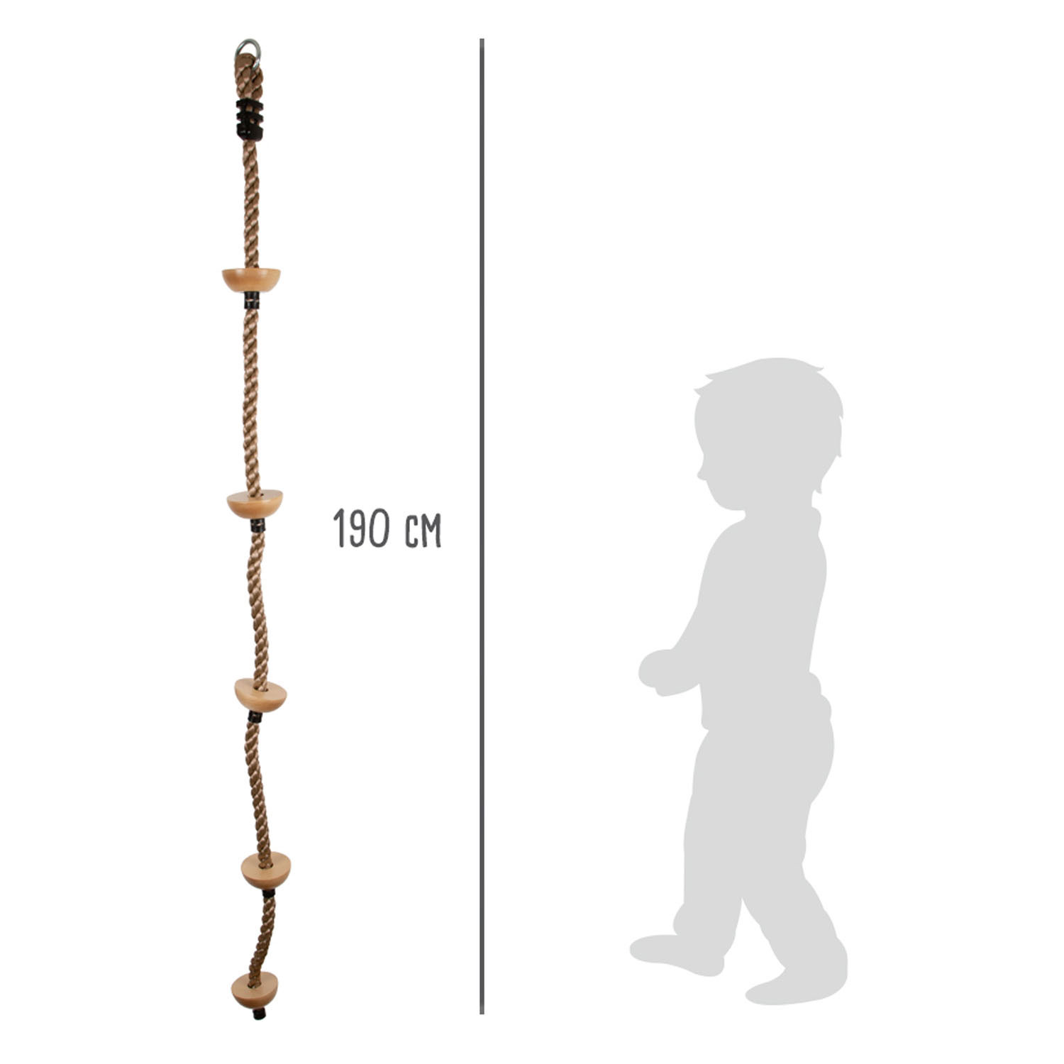 Small Foot - Kletterleiter mit Holzstufen, 190 cm