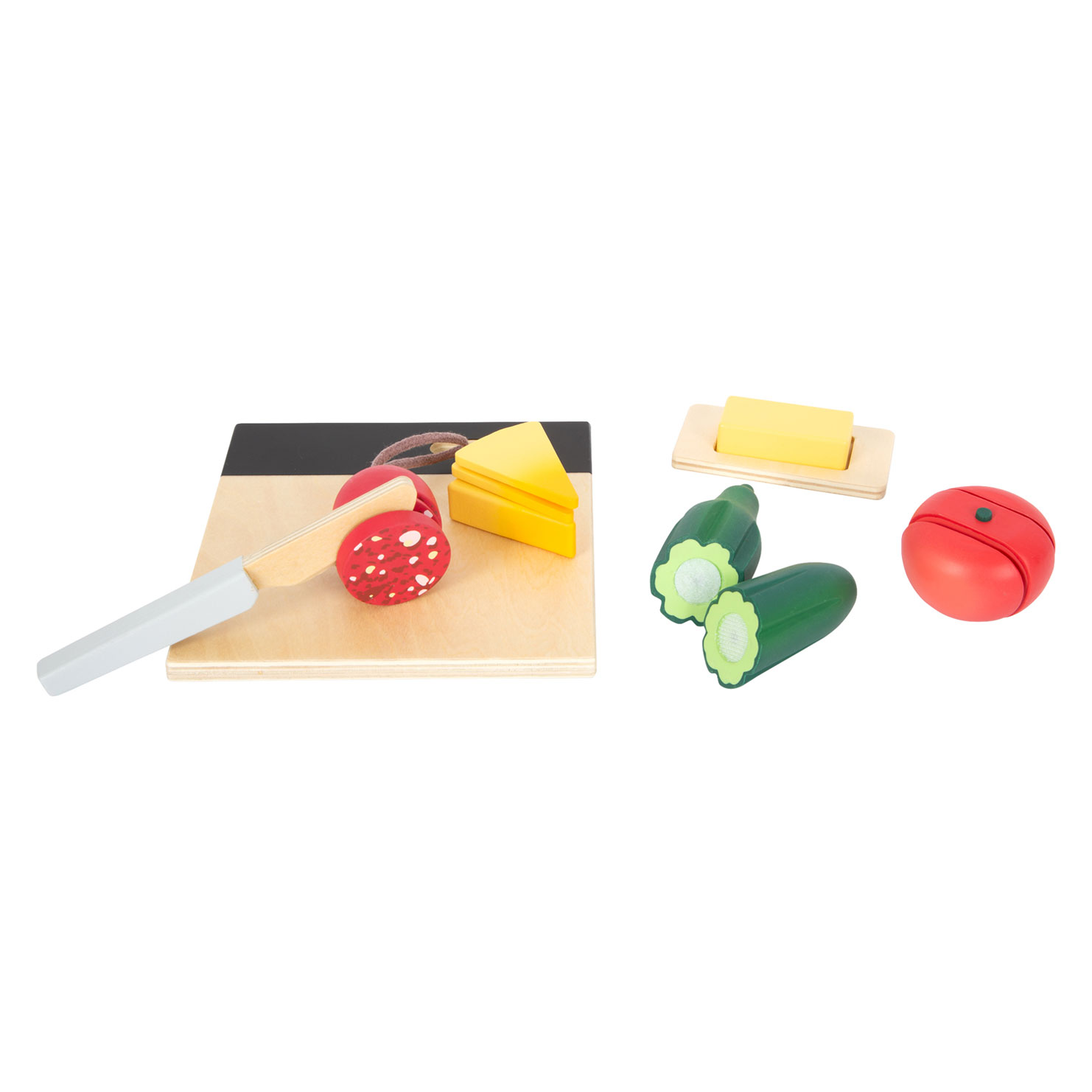 Small Foot - Cut and Play Food Lunch-Set aus Holz, 24dlg.