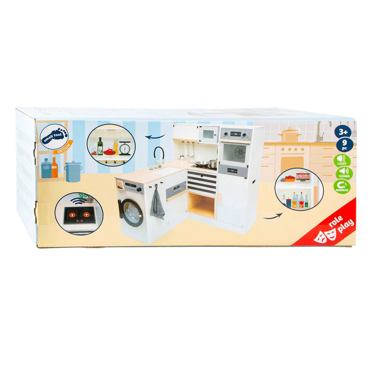 Small Foot - Modulare Spielküche aus Holz XL Weiß, 9dlg.