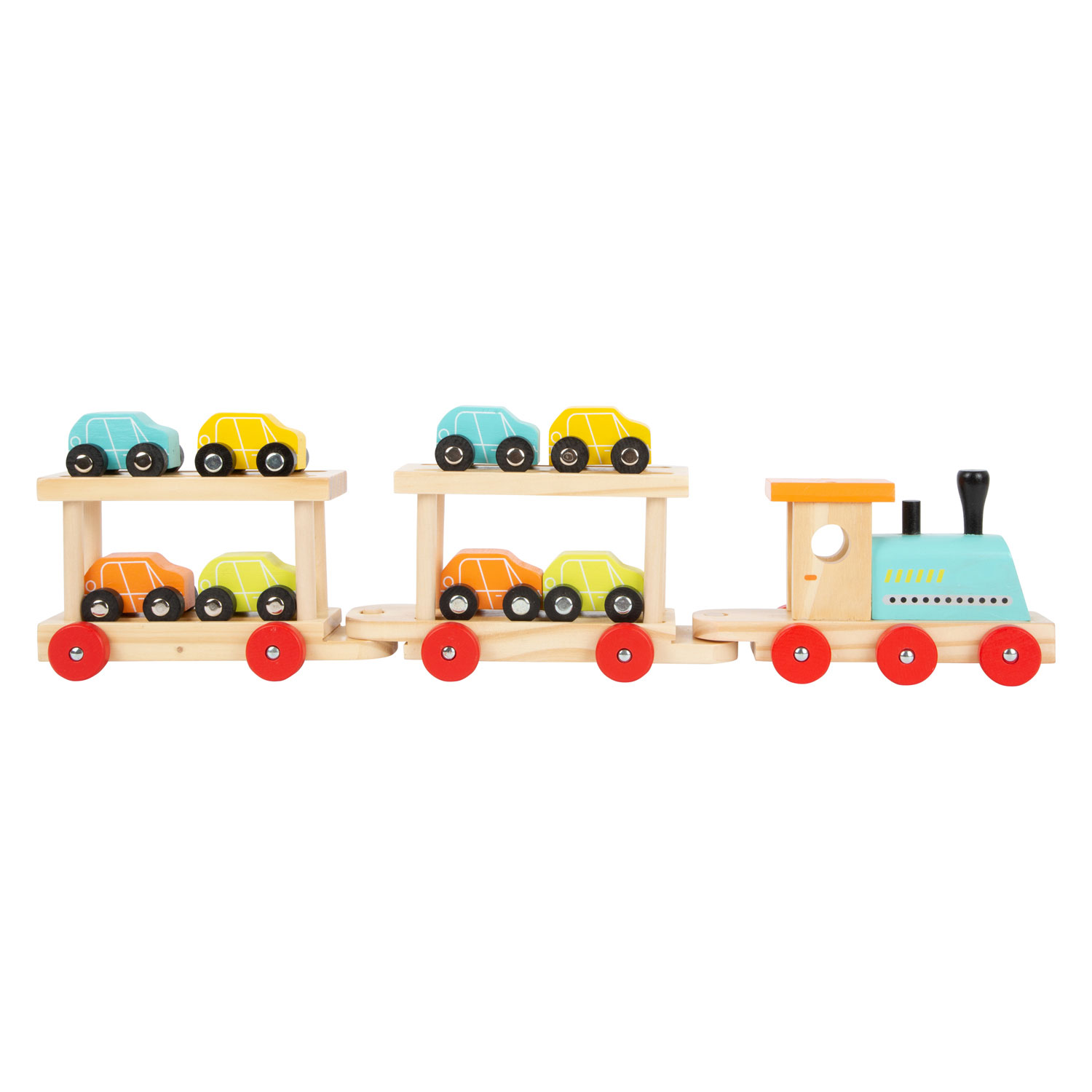 Small Foot - Holztransporter mit Waggons, 11dlg.