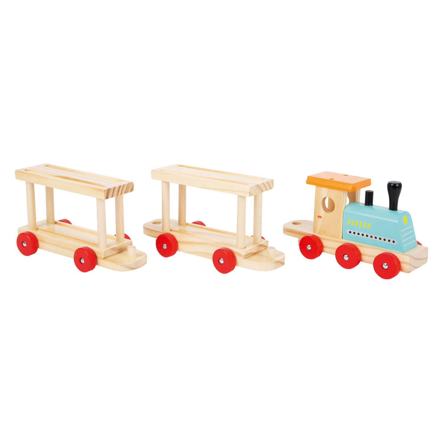 Small Foot - Holztransporter mit Waggons, 11dlg.