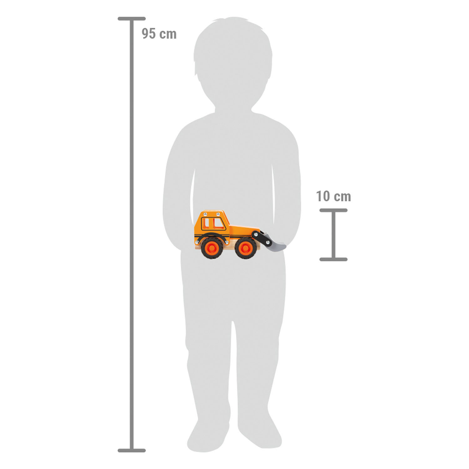 Small Foot - Houten Graafmachine Oranje
