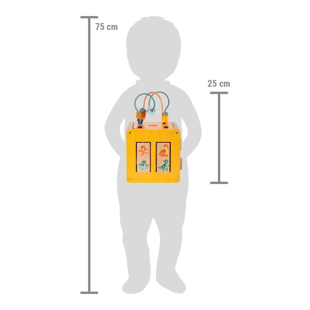 Small Foot - Houten Activiteitenkubus Motoriekspiraal Dino