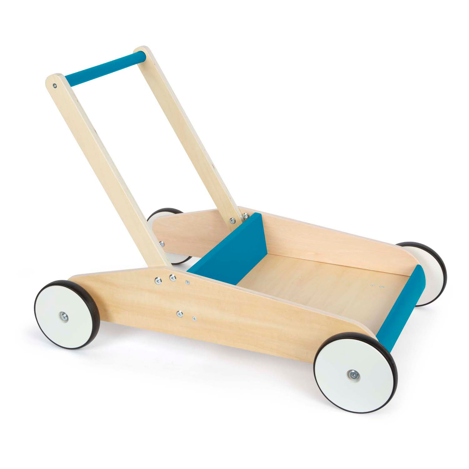 Small Foot - Houten Loopwagen Petrol Blauw