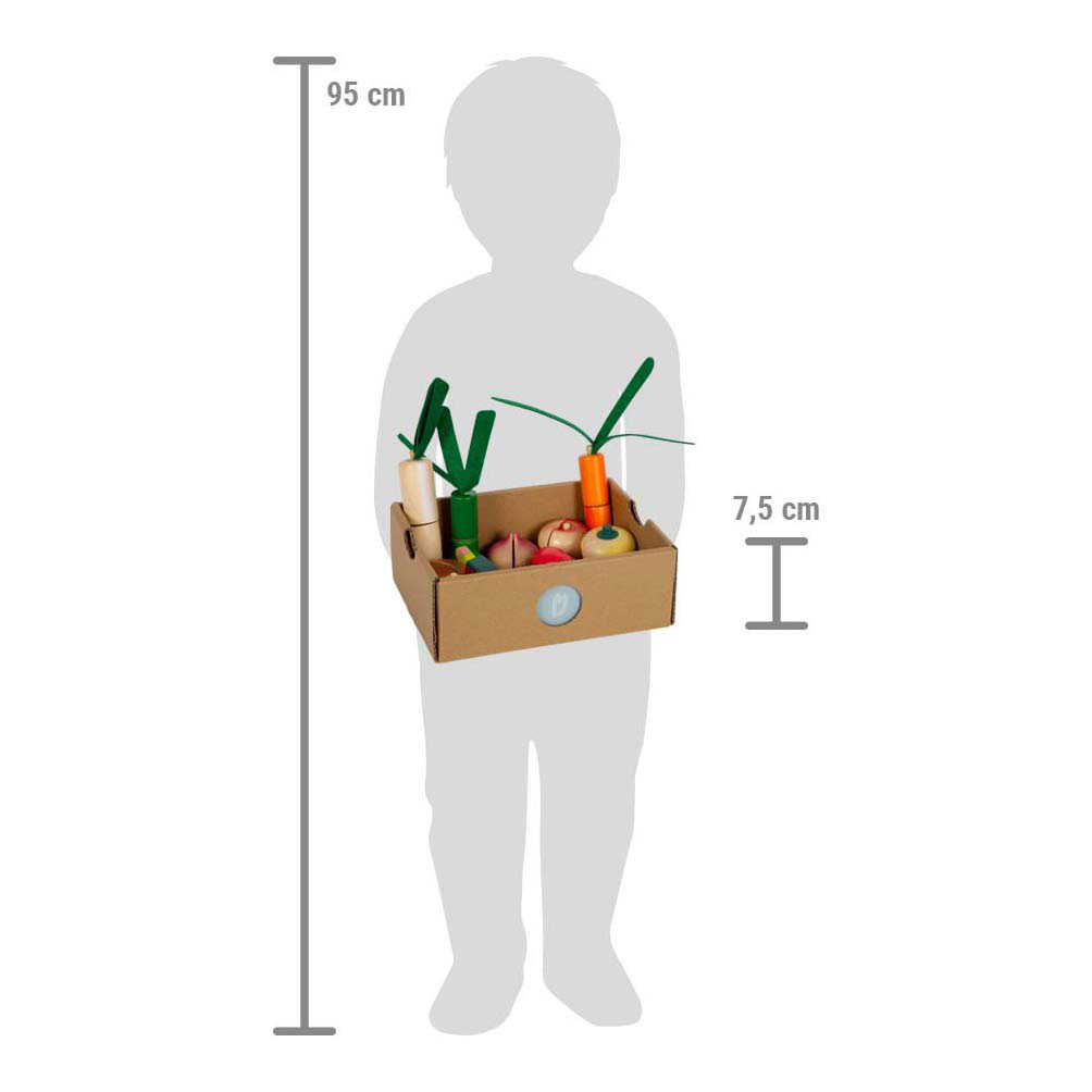 Small Foot - Ensemble de jeu de coupe et de légumes en bois Fresh, 14 pièces.