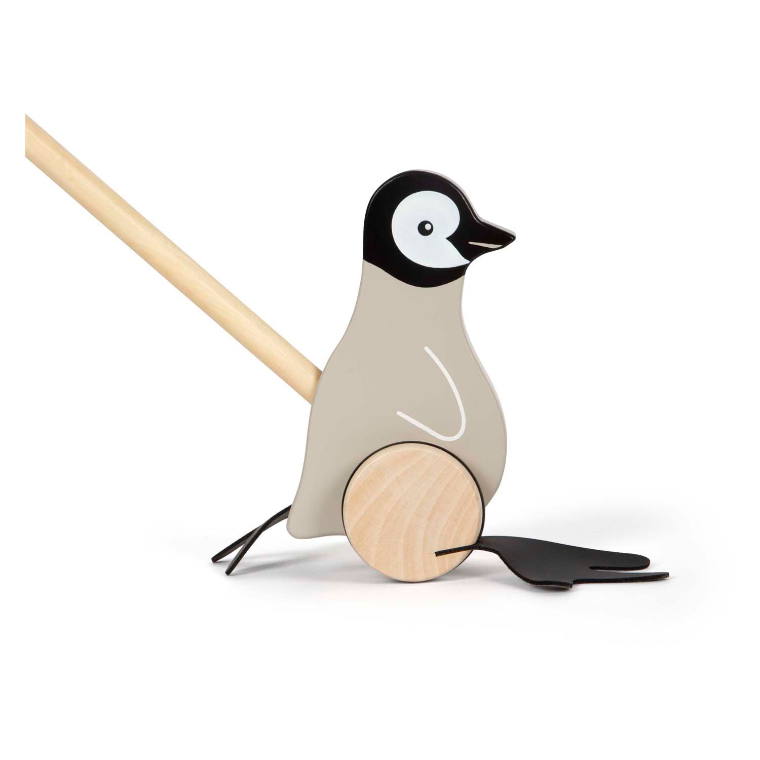 Small Foot - Houten Duwfiguur Penguin