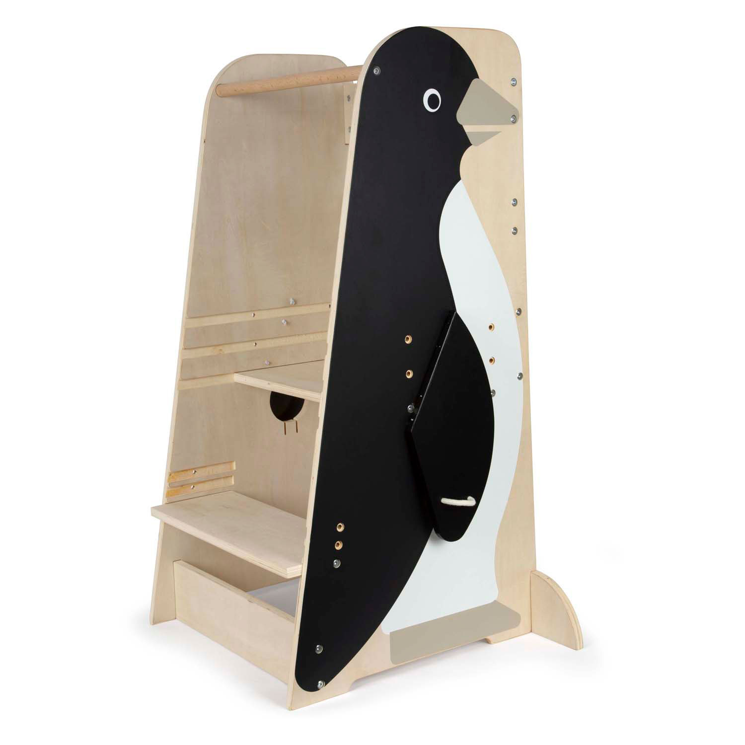 Small Foot - Lernturm Pinguin Wild Life aus Holz, 92 cm