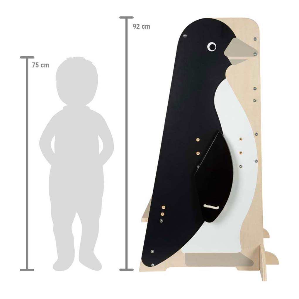 Small Foot - Lernturm Pinguin Wild Life aus Holz, 92 cm