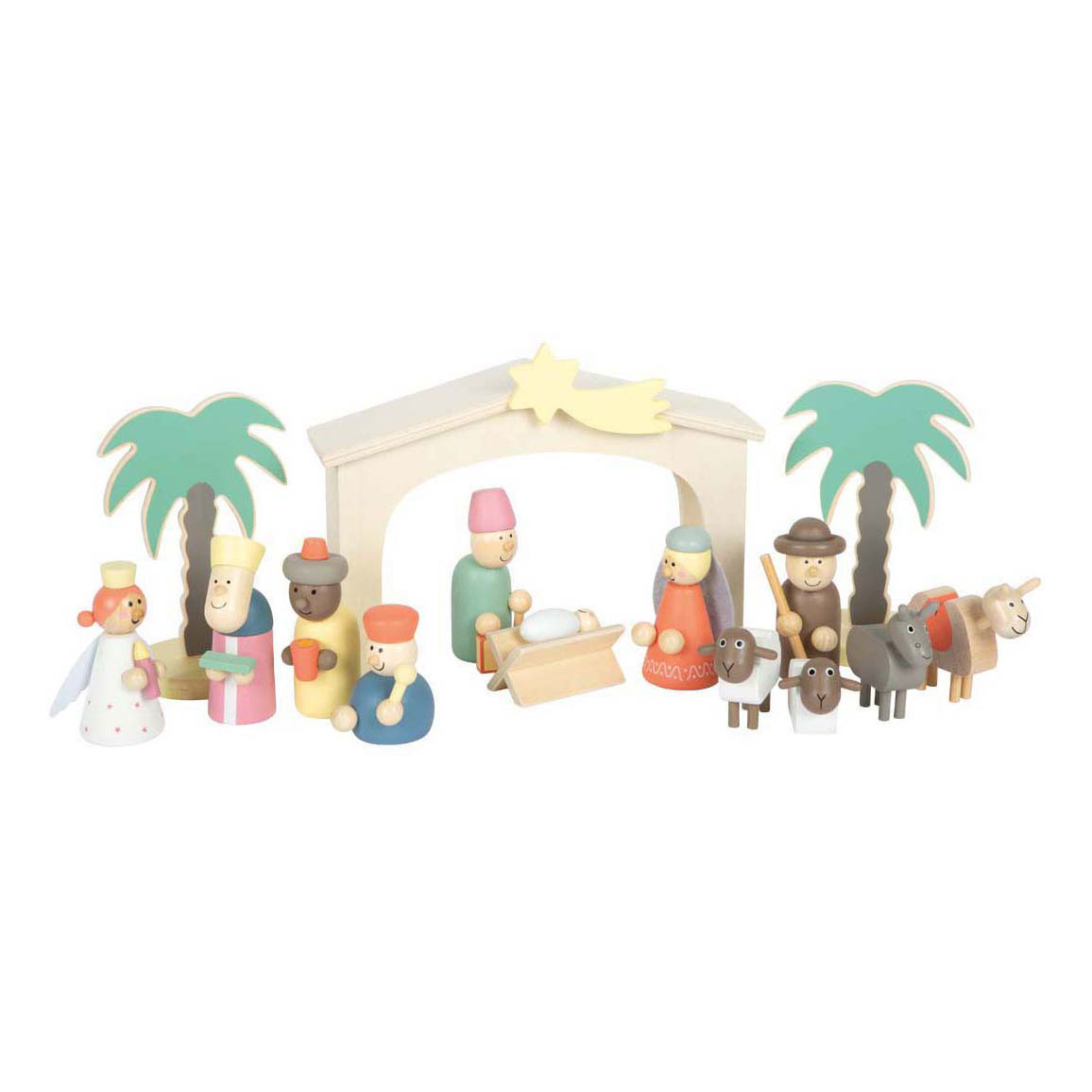 Small Foot - Houten Kribbe Kerstverhaal Speelset