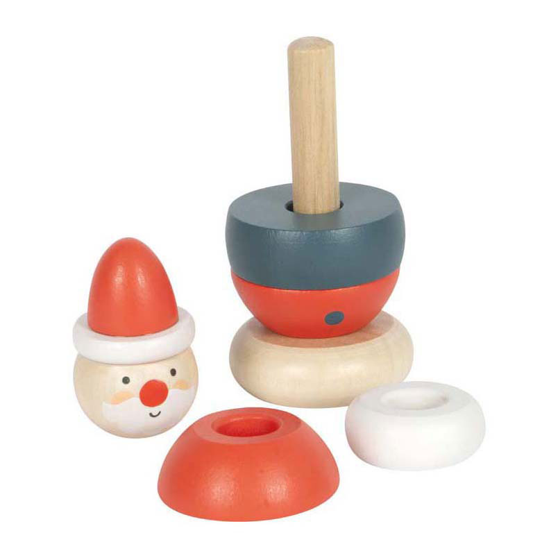 Small Foot - Tour d'empilage de Noël et d'hiver, 9 pièces.
