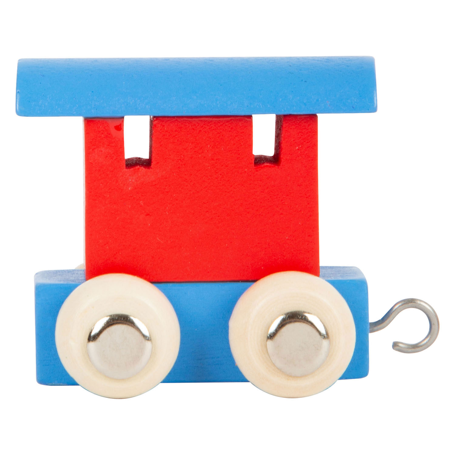 Small Foot - Wagon à lettres en bois rouge/bleu - Lot de 12