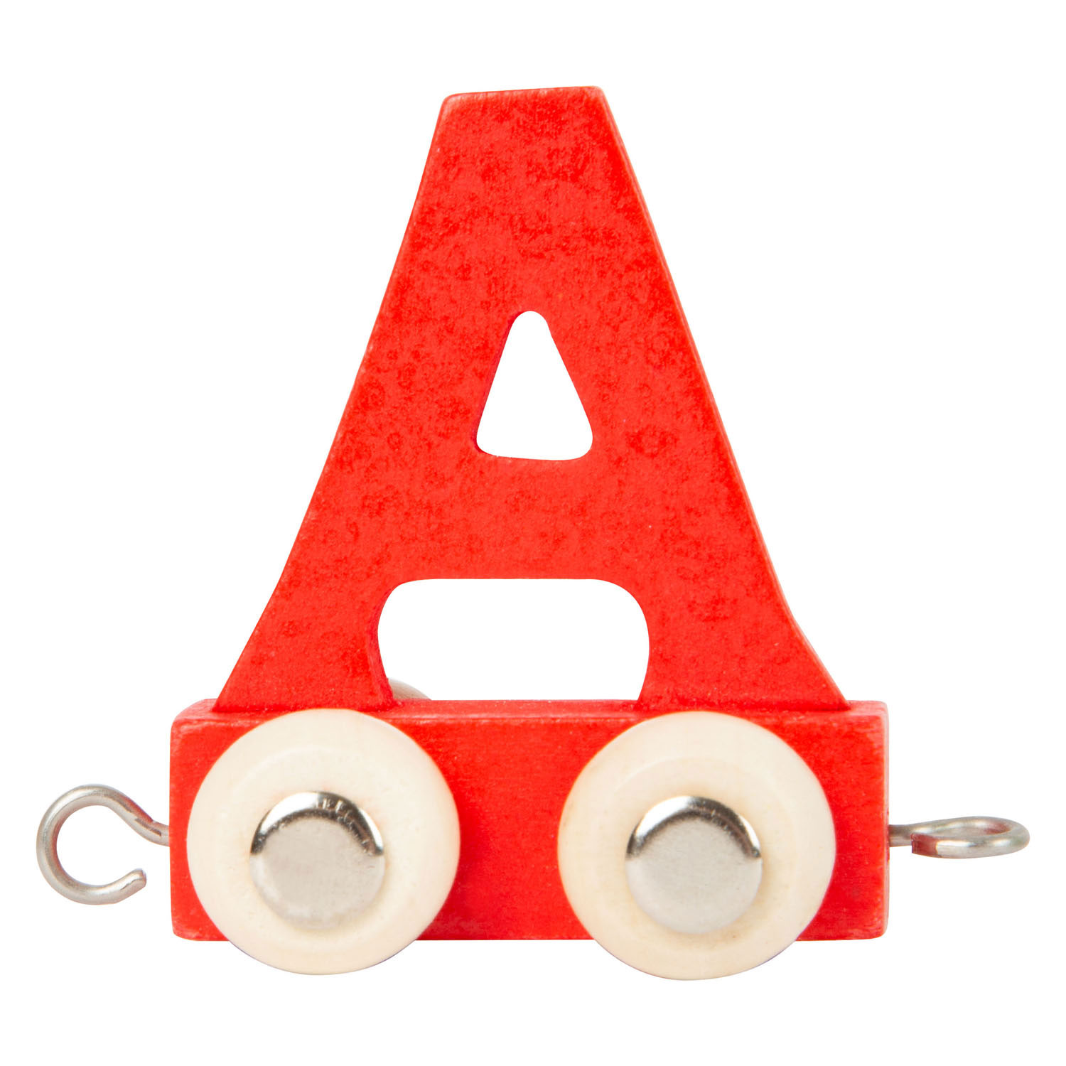 Small Foot - Train de lettres en bois rouge - A - 12 pièces