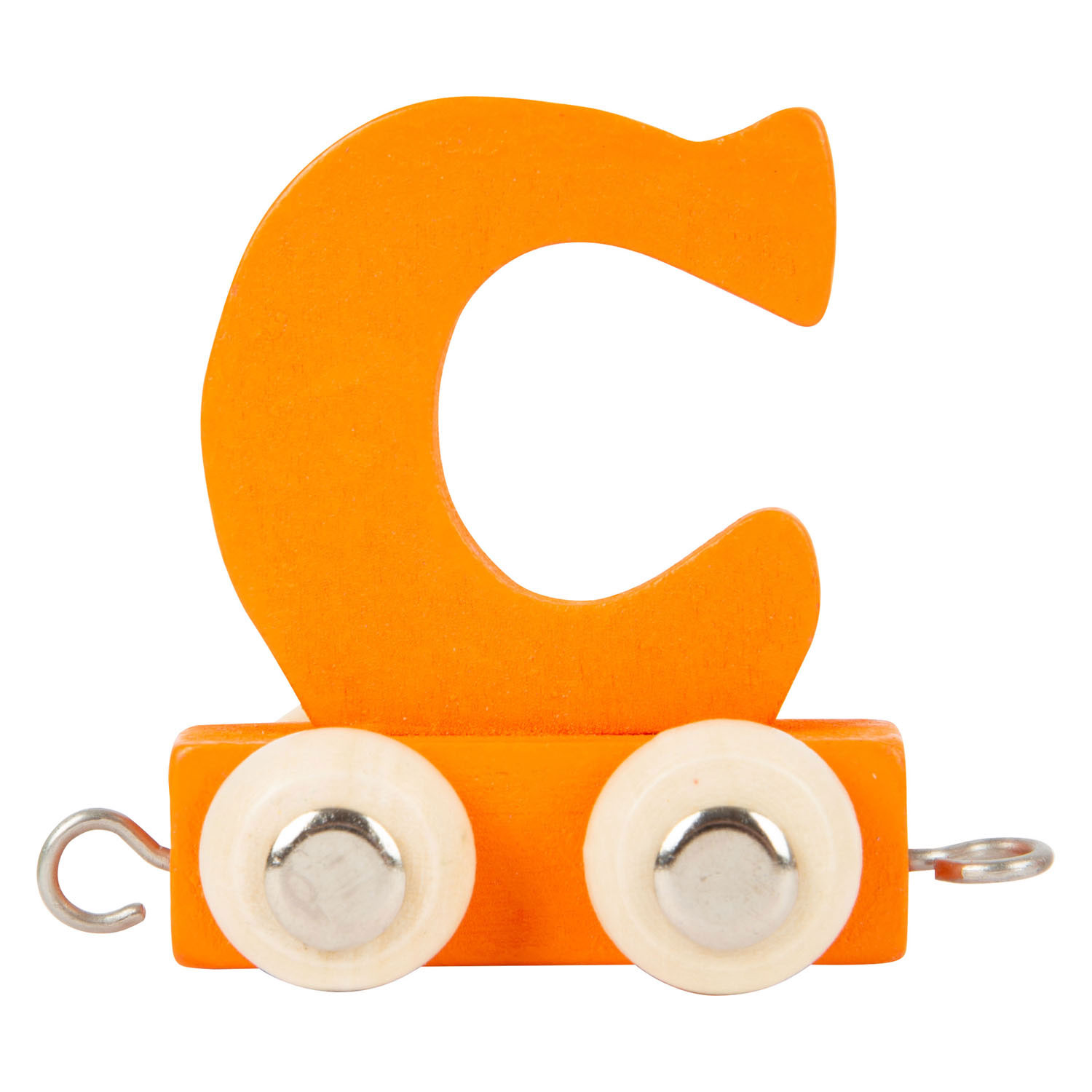 Small Foot - Train de lettres en bois orange - C - 12 pièces