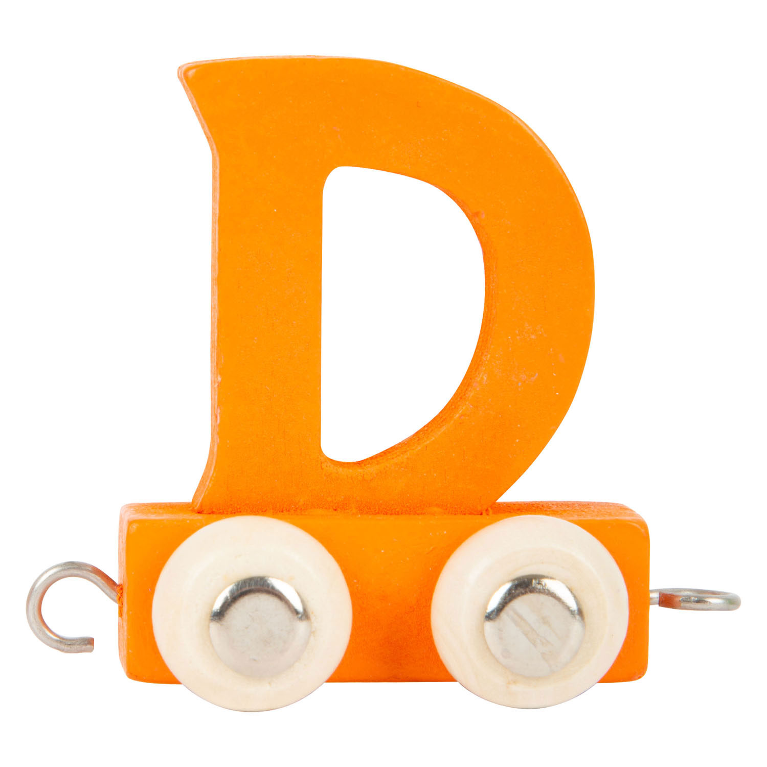 Small Foot - Train de lettres en bois orange - D - 12 pièces