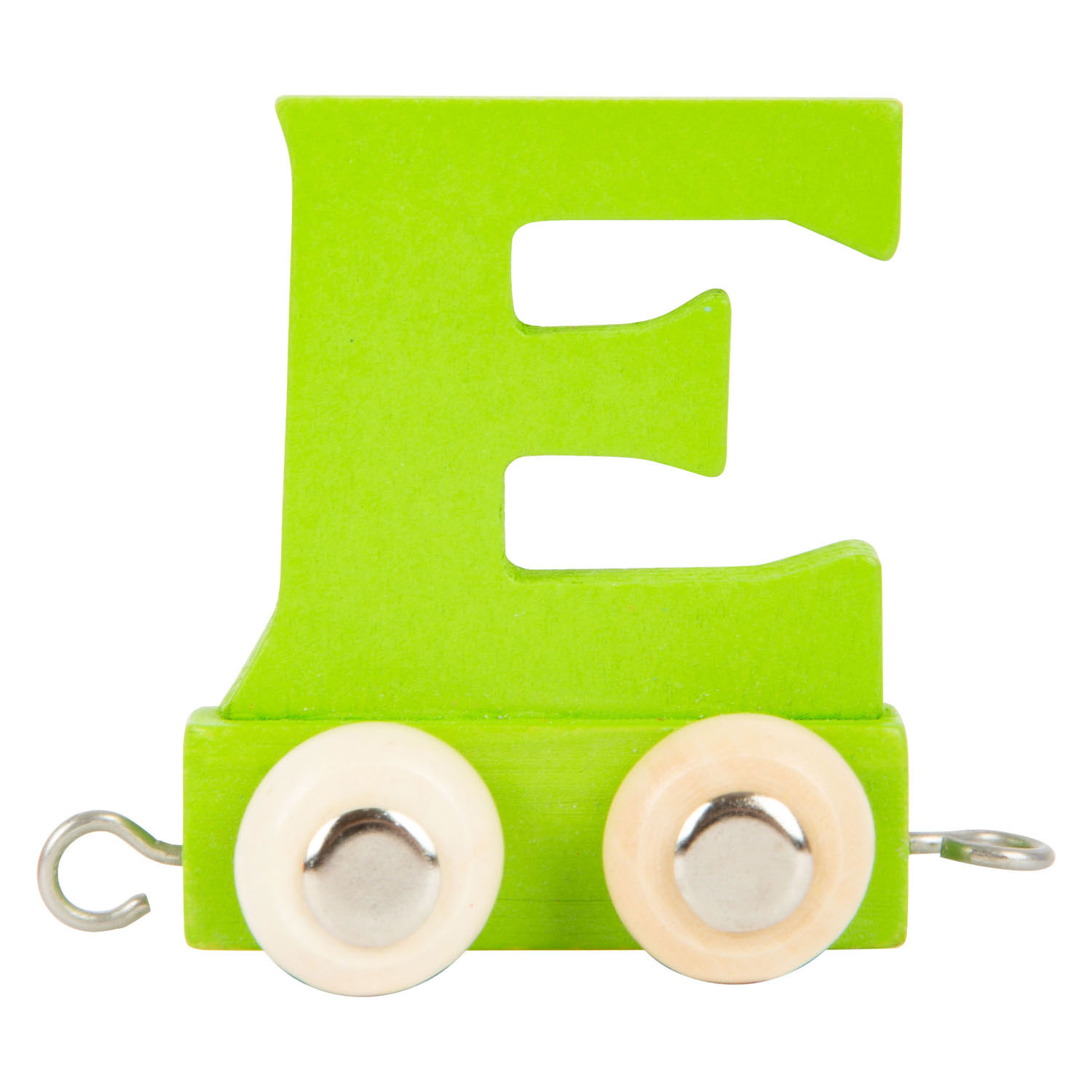 Small Foot - Train de lettres en bois vert - E - 12 pièces