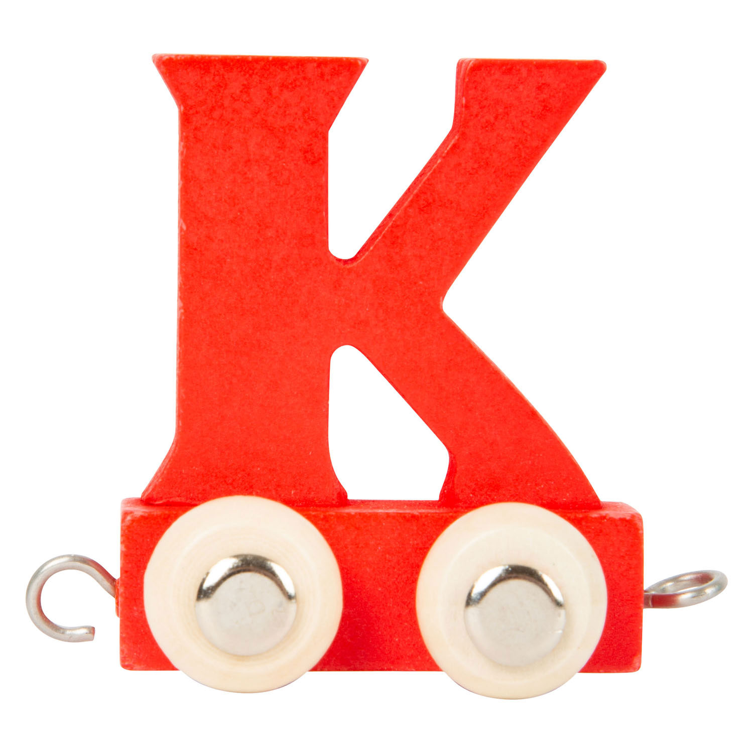 Small Foot - Train de lettres en bois rouge - K - 12 pièces