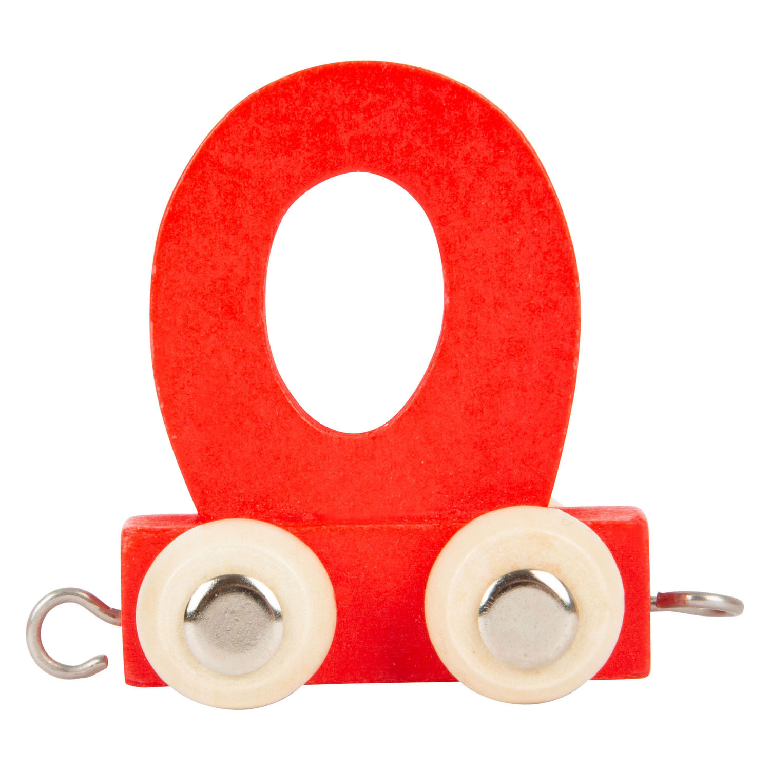 Small Foot - Train de lettres en bois rouge - O - 12 pièces