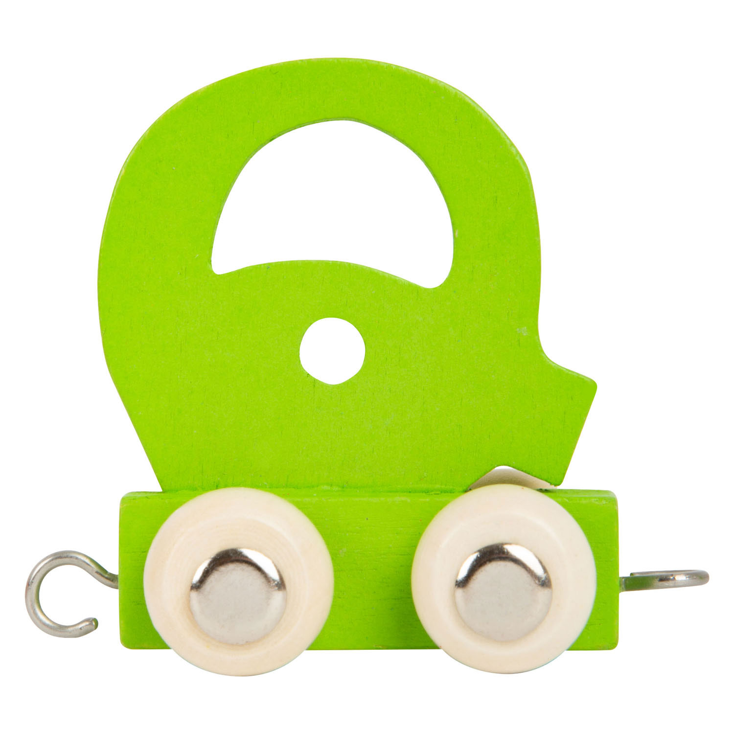 Small Foot - Houten Lettertrein Groen - Q - 12 stuks