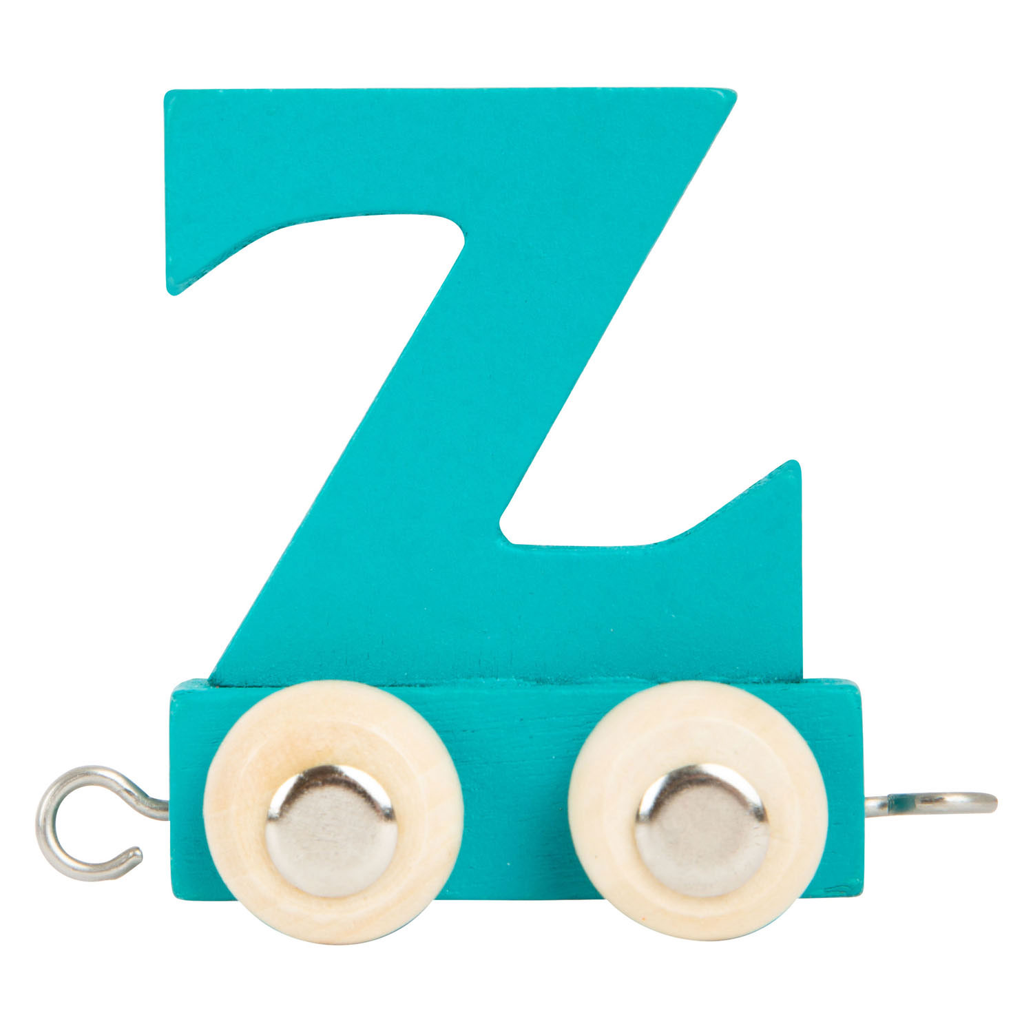 Small Foot - Train de lettres en bois bleu aqua - Z - 12 pièces
