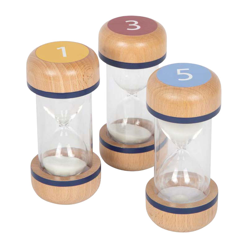 Petit pied - Sabliers en bois - 3 pièces