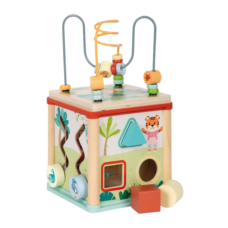 Small Foot - Houten Motoriekkubus FSC Jungle Friends