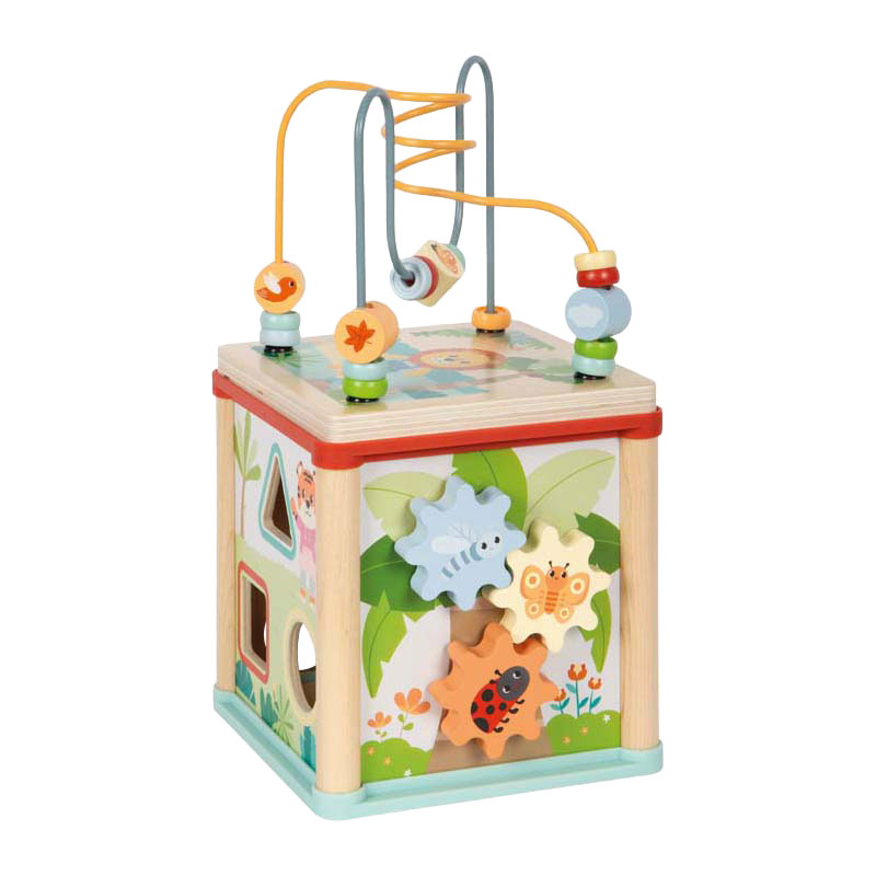 Small Foot - Houten Motoriekkubus FSC Jungle Friends