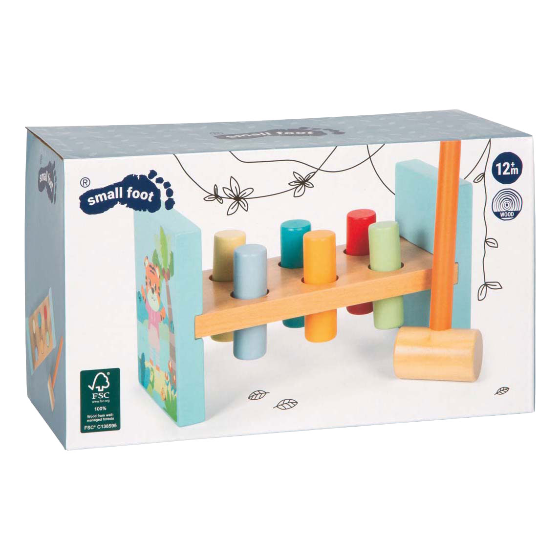 Small Foot - Houten Hamerbank Jungle Friends FSC