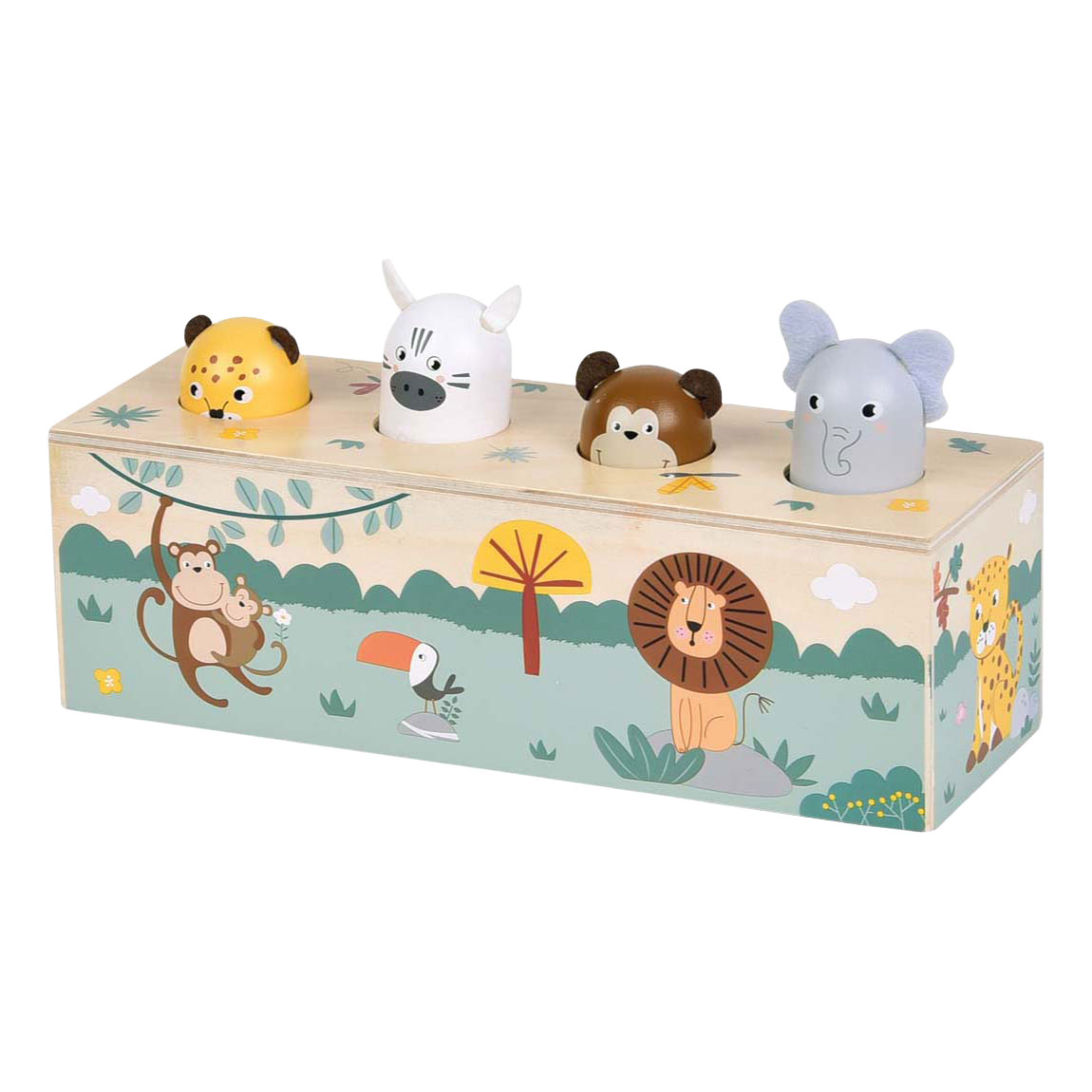 Small Foot - Houten Dansende Dieren met Geluiden Safari FSC