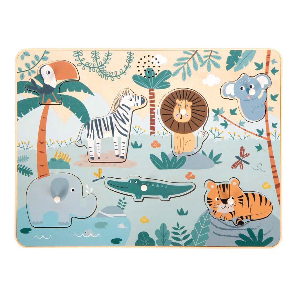 Small Foot - Houten Dierengeluiden Puzzel Safari