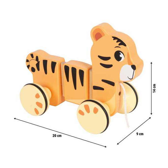 Small Foot - Houten Trekdier Tijger Safari FSC