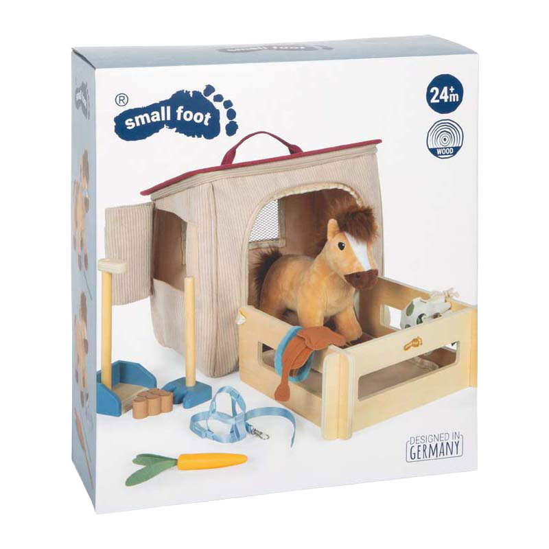Small Foot - Coffret Cheval avec écurie et accessoires dans un sac
