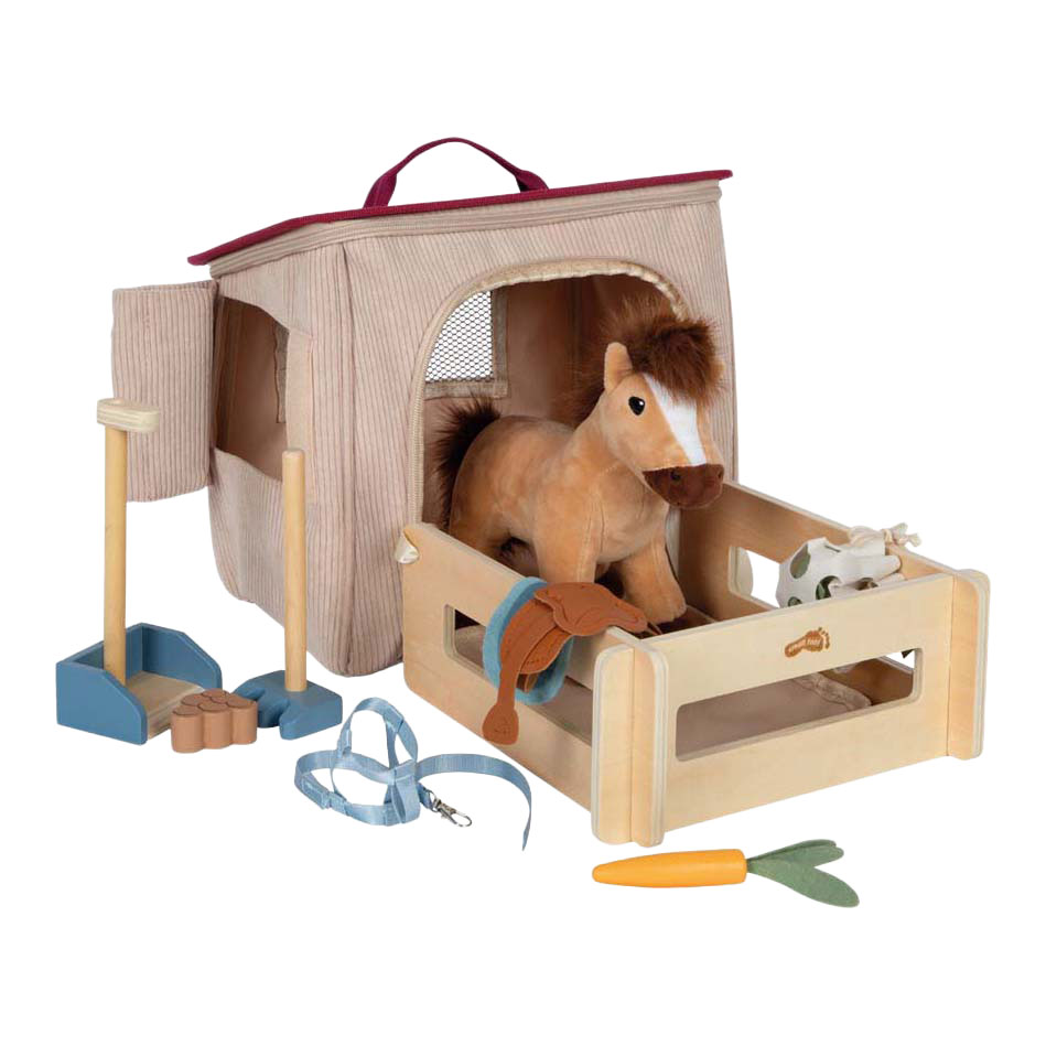 Small Foot - Coffret Cheval avec écurie et accessoires dans un sac