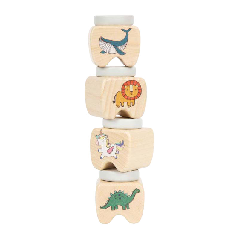 Small Foot boîtes à dents de bébé en bois - 4 pièces.