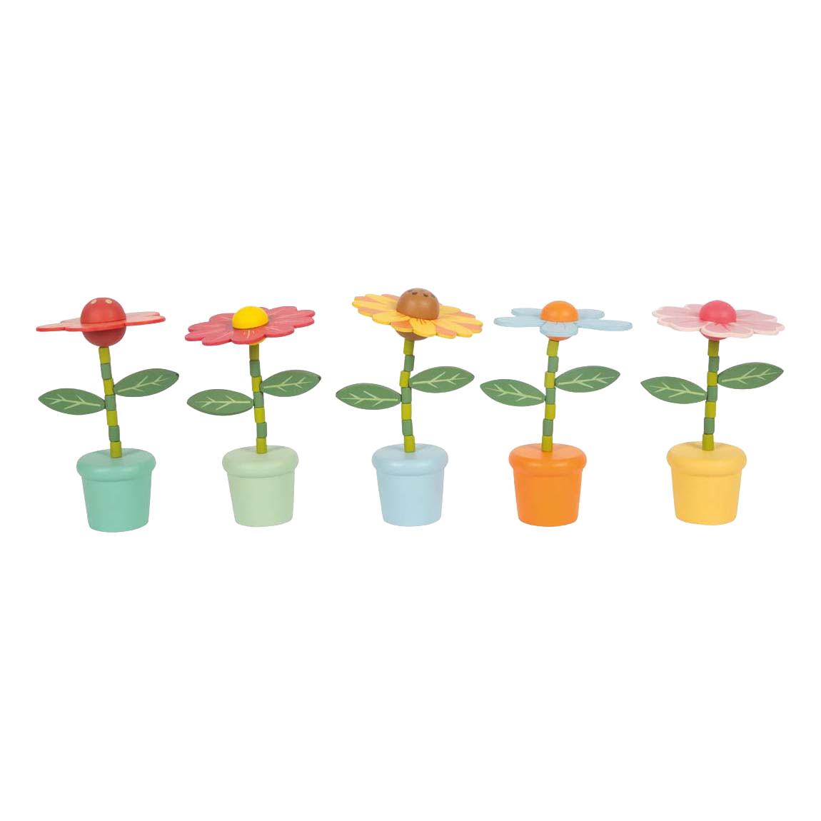 Small Foot - Figurines de fleurs dansantes en bois - 10 pièces.