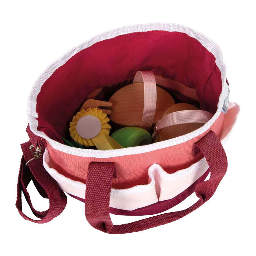 Small Foot kit de pansage pour chevaux avec sac rouge
