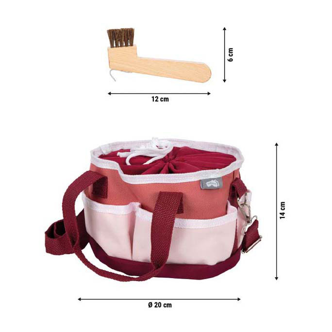 Small Foot kit de pansage pour chevaux avec sac rouge
