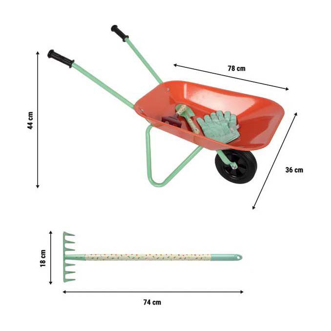 Small Foot - Kruiwagen met Tuingereedschap - 8dlg.