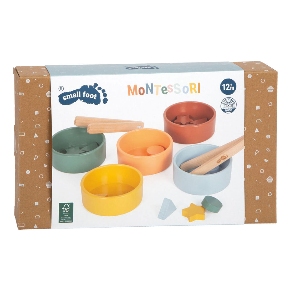 Small Foot - Houten Montessori Sorteerspel met Knijptang