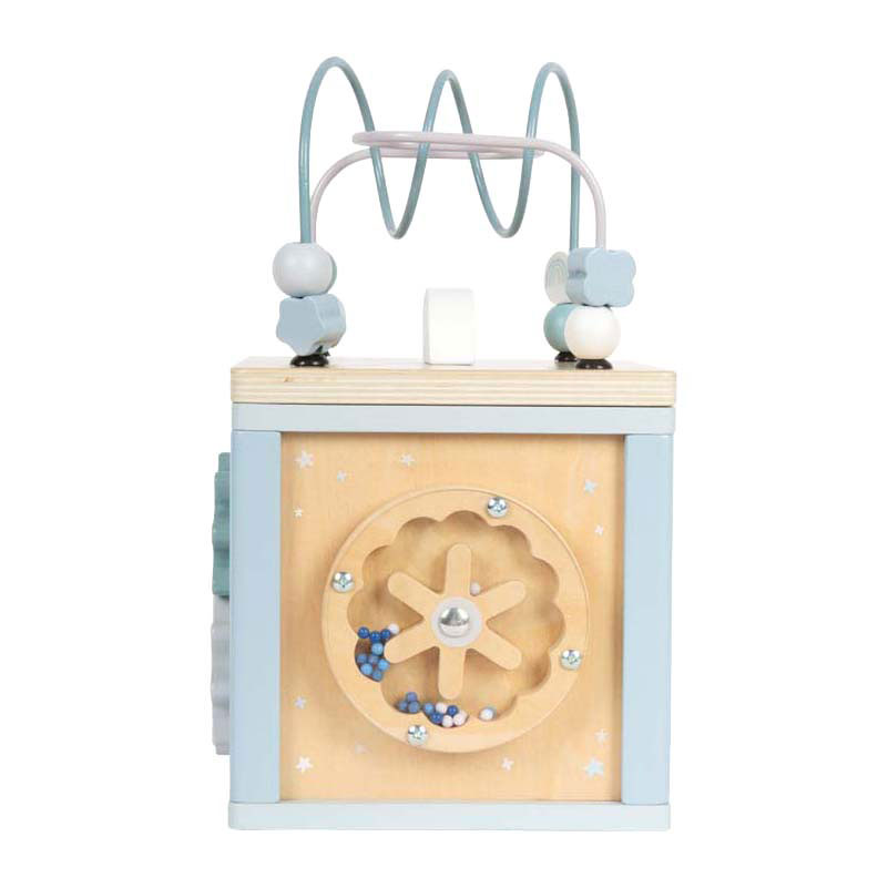 Small Foot - Houten Motor Vaardigheden Kubus Blauw