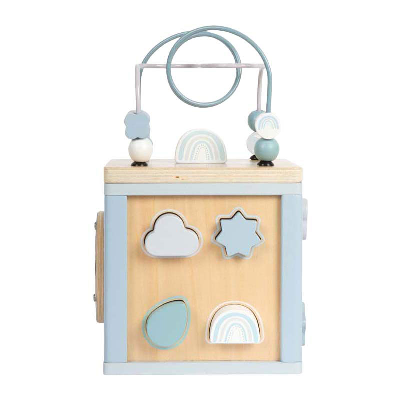 Small Foot - Houten Motor Vaardigheden Kubus Blauw