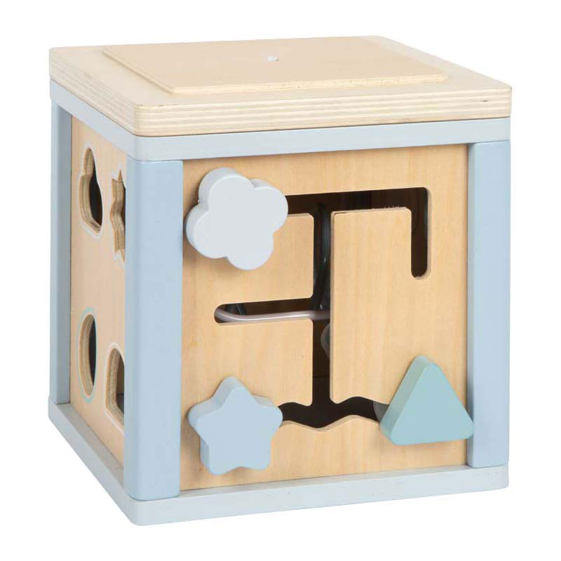 Small Foot - Houten Motor Vaardigheden Kubus Blauw