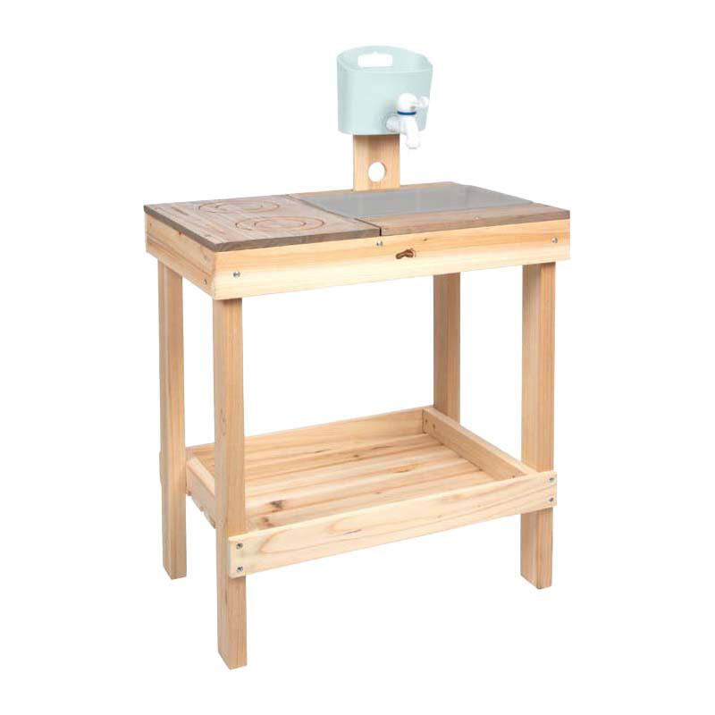 Petite table de jeu et cuisine en bois pour la boue