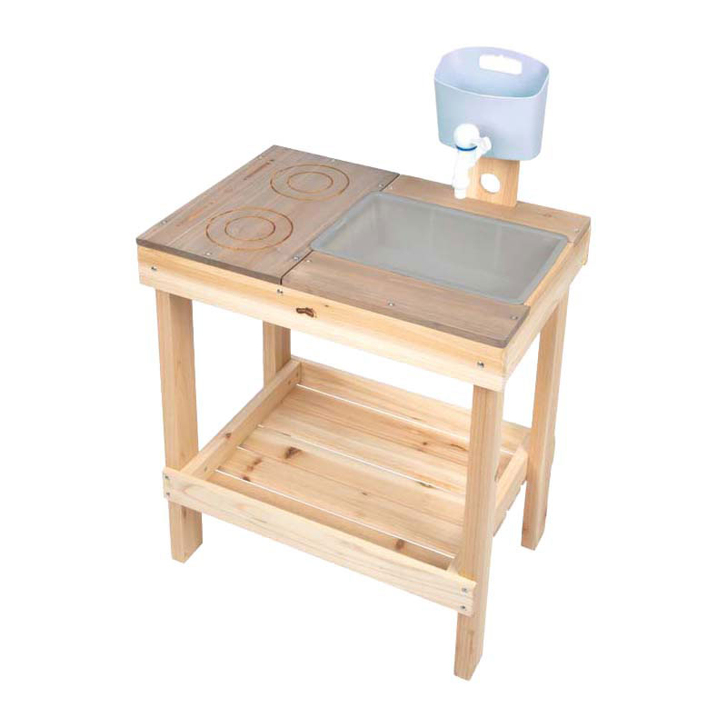 Petite table de jeu et cuisine en bois pour la boue