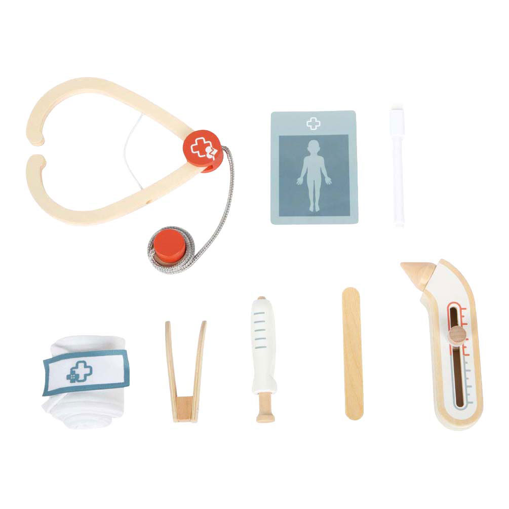 Small Foot - Dokterstas Speelset Rood - 8dlg.